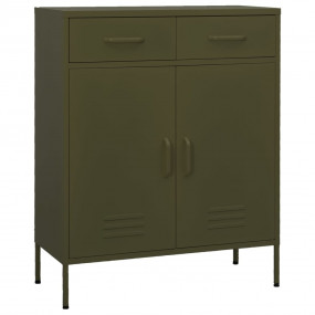 Storage Cabinet Olive Green Steel 31.5 x 13.8 x 40.0 in