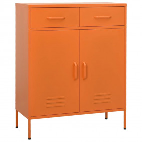 Storage Cabinet Orange Steel Medium Fully Extendable