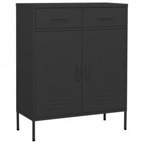 Storage Cabinet Anthracite Steel 31.5 x 13.8 x 40.0 in ...