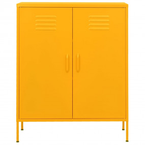 Storage Cabinet Mustard yellow Steel Medium Levelers