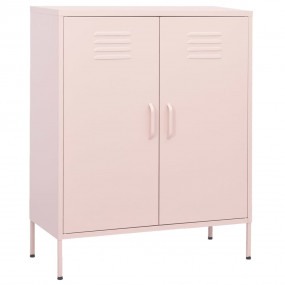 Storage Cabinet Pink Steel 31.5 x 13.8 x 40.0 in Storag...