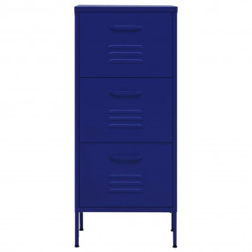 Storage Cabinet Navy Blue Steel Medium Adjustable Feet
