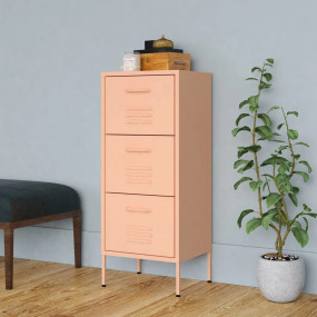 Storage Cabinet Pink Steel Standard Adjustable Feet