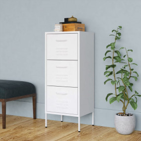 Storage Cabinet White Steel Medium Ball-Bearing Storage...