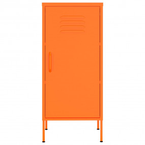 Storage Cabinet Orange Steel Medium Storage Cabinet Rec...