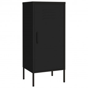 Storage Cabinet Black Steel Medium Storage Cabinet Rect...
