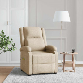 Massage Chair Cream Fabric, Metal, Wood Single Massage ...
