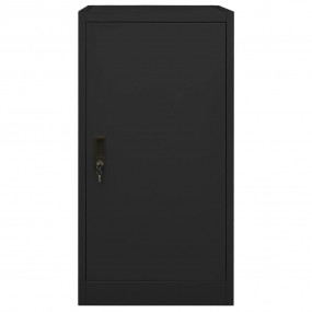 Imag:Saddle Cabinet Black Steel Medium Height-Adjustable Shelves