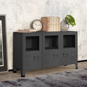 Sideboard Anthracite Metal Medium Sideboard Rectangular