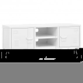 TV Cabinet White Metal