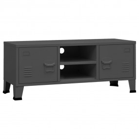 TV Cabinet Anthracite Metal 41.3x13.8x16.5 in TV Cabine...