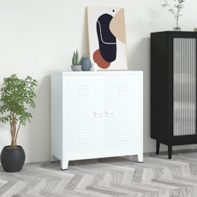 Storage Chest White Steel Medium Storage Chest Rectangu...