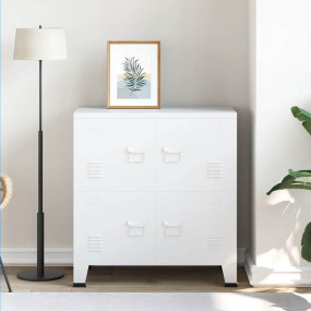 Storage Chest White Steel, plastic 29.5x15.7x31.5 in
