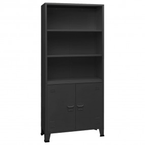 Bookshelf Anthracite Steel 31.5 x 12.6 x 70.9 in