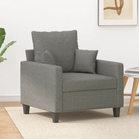 Sofa Chair Dark Grey 100% polyester, metal, plywood Sin...