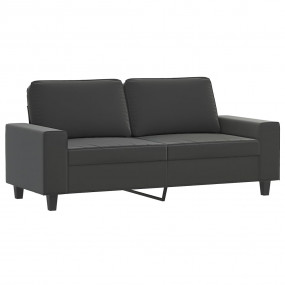 2-seater Sofa Dark grey Microfiber fabric, metal, plywo...