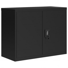 File Cabinet Black Powder-Coated Steel Medium File Cabi...