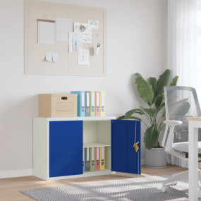 File Cabinet Light grey Powder-coated steel 35.4x15.7x2...