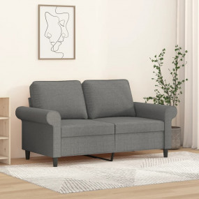 2-seater Sofa Dark Gray Polyester 2-seater 2-Seater Sof...