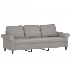 3-seater Sofa Light Grey 100% Polyester, Metal, Plywood...