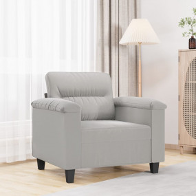 Sofa Chair Light Gray Microfiber fabric, metal, plywood...