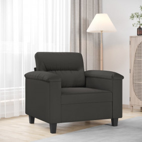 Sofa Chair Dark Gray Microfiber fabric Single seating M...