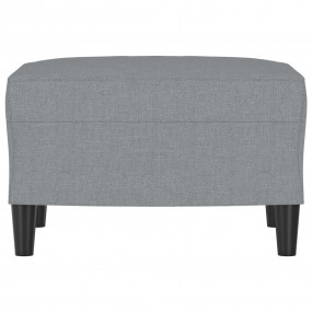 Footstool Light grey Polyester fabric 23.6 in x 19.7 in...
