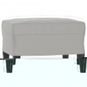 Footstool Light gray Microfiber fabric Compact Durable