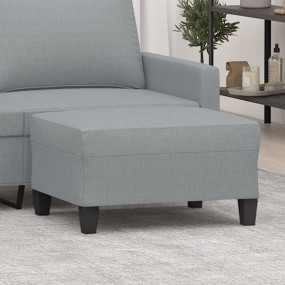 Footstool Light grey 100% polyester, plywood, foam