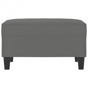 Footstool Dark grey Microfiber fabric 27.6x21.7x16.1 in...