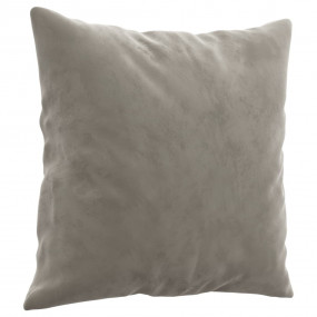 Throw Pillow Light Gray Velvet (100% polyester) 16 x 16...