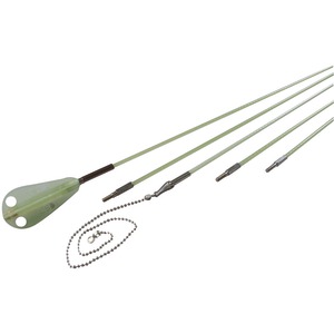 Imag:Labor Saving Devices 81-230 Creep-Zit Fiberglass Wire Running Kit (30ft Luminous Threaded Connector Wire Running Rod Kit)