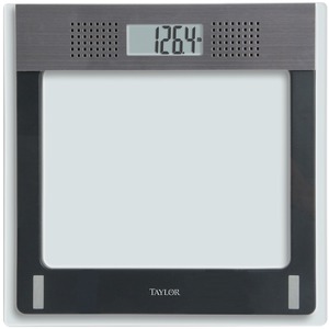 Imag:Taylor Precision Products 70844191M Talking Digital 440-lb Capacity Bathroom Scale