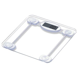 Imag:Taylor Precision Products 75274192 LCD Readout 400-lb Capacity Glass Bathroom Scale