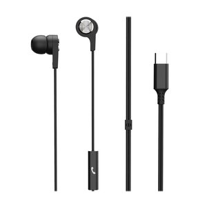 Imag:Maxell 199261 Sync Up Type-C Wired Earbuds with Microphone, Black