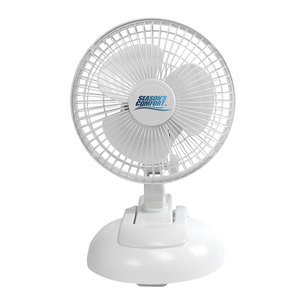 Imag:Seasons Comfort FTC6 6-In. 2-in-1 Tabletop and Clip-on Portable Fan, FTC6, White