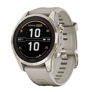 Imag:Garmin 010-02776-14 fenix 7S Pro Sapphire Solar Edition Smartwatch (Soft Gold)