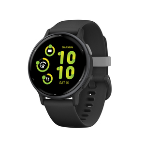 Imag:Garmin 010-02862-10 vivoactive 5 Fitness-Tracking Smartwatch with Aluminum Bezel and Silicone Band (Black)